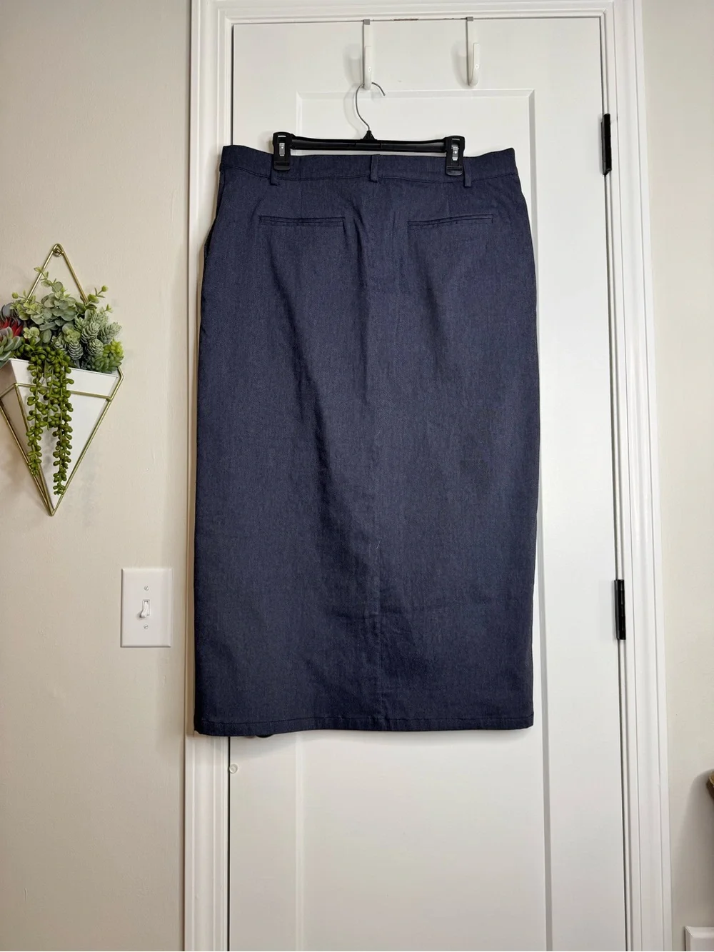 Nicole Miller Denim Look Pencil Skirt